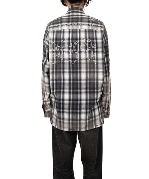 Maison MIHARA YASUHIRO(メゾンミハラヤスヒロ)の「Vintage Like Check Shirt(シャツ/ブラウス・メンズ・ブラック/レッド・46/44/48)」の6枚目の写真