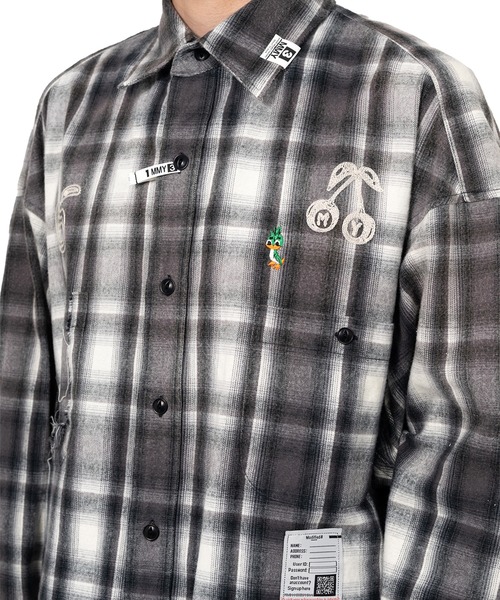 Maison MIHARA YASUHIRO(メゾンミハラヤスヒロ)の「Vintage Like Check Shirt(シャツ/ブラウス・メンズ・ブラック/レッド・46/44/48)」の8枚目の写真