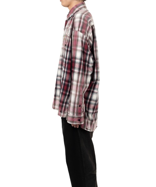 Maison MIHARA YASUHIRO(メゾンミハラヤスヒロ)の「Vintage Like Check Shirt(シャツ/ブラウス・メンズ・ブラック/レッド・46/44/48)」の21枚目の写真
