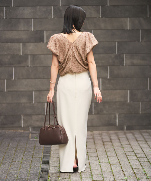 Noble（ノーブル）の「【洗える】レオパードジャガードデコルテVブラウス（シャツ/ブラウス・レディース・ホワイト系その他/キャメル・FREE）」の17枚目の写真