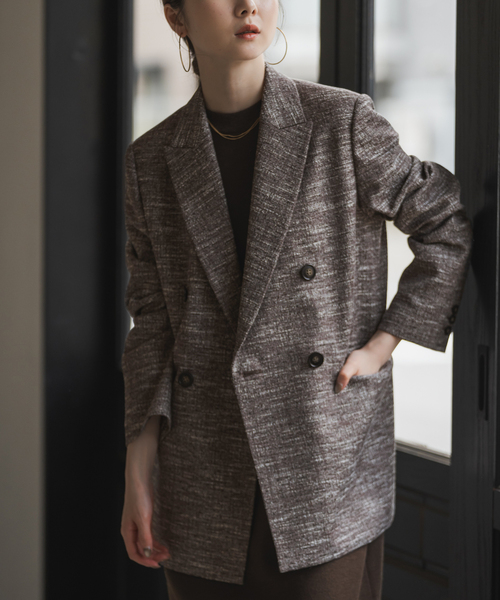 ライトツィードピークドラペルジャケット ライトツイードピークドラペルジャケット（テーラードジャケット