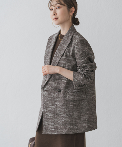 ライトツィードピークドラペルジャケット ライトツイードピークドラペルジャケット（テーラードジャケット