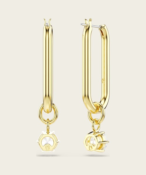 SWAROVSKI(スワロフスキー)の「【公式】【スワロフスキー】Constella ドロップピアス, ラウンドカット, ホワイト, ゴールドトーン・プレーティング(ピアス(両耳用)・レディース・ホワイト・ONESIZE)」の5枚目の写真