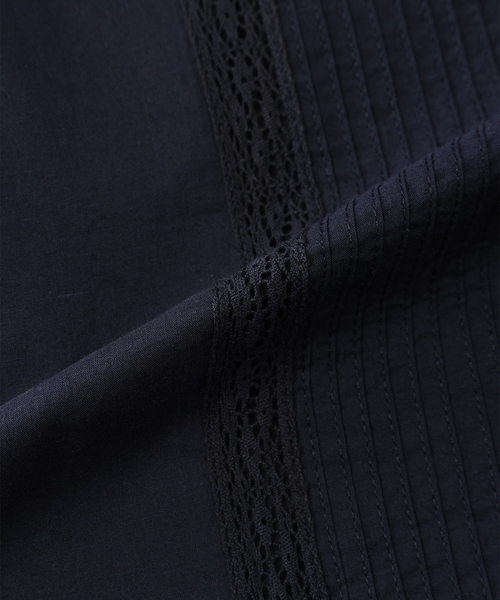 DECOY SINCE 1981（デコイシンスイチキュウハチイチ）の「インド綿レースブラウス（シャツ/ブラウス・レディース・ネイビー/ホワイト・9号/11号/13号/17号/15号）」の19枚目の写真