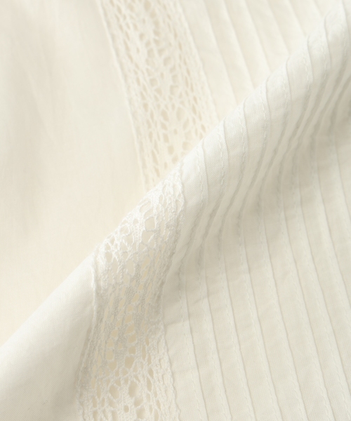 DECOY SINCE 1981（デコイシンスイチキュウハチイチ）の「インド綿レースブラウス（シャツ/ブラウス・レディース・ネイビー/ホワイト・9号/11号/13号/17号/15号）」の20枚目の写真