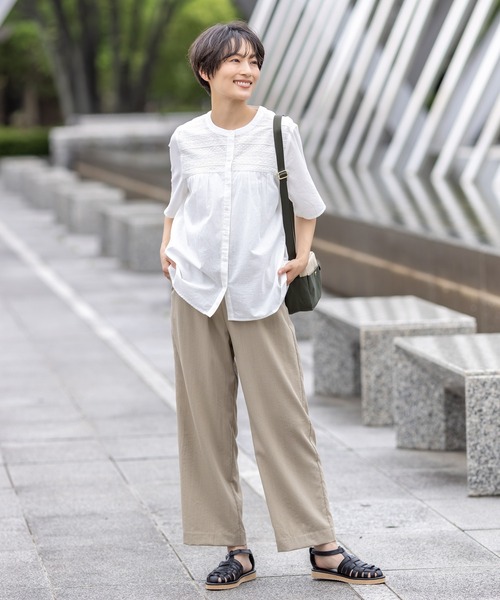 DECOY SINCE 1981（デコイシンスイチキュウハチイチ）の「インド綿レースブラウス（シャツ/ブラウス・レディース・ネイビー/ホワイト・9号/11号/13号/17号/15号）」の22枚目の写真