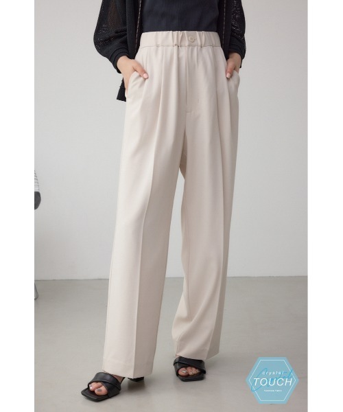 AZUL by moussy(アズールバイマウジー)の「C/T 2タックイージースラックス(スラックス・レディース・ブラック/アイボリー/グレー・SMALL/MEDIUM)」の2枚目の写真