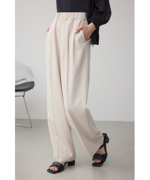 AZUL by moussy(アズールバイマウジー)の「C/T 2タックイージースラックス(スラックス・レディース・ブラック/アイボリー/グレー・SMALL/MEDIUM)」の4枚目の写真
