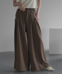 2-pleat wide slacks pants skirsla pants / 2タックワイドスラックスパンツ スカスラパンツ