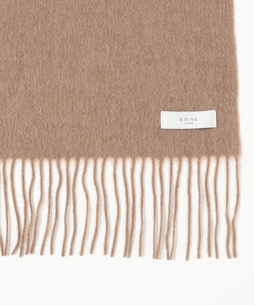 B:MING by BEAMS（ビーミングバイビームス）の「ウール ソリッド マフラー（ユニセックス）（マフラー・メンズ・レッド/ネイビー/ベージュ/ブラック・ONE SIZE）」の11枚目の写真