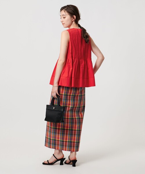 ユナイテッドアローズ シルクノースリーブ UNITED ARROWS コットンシルク シルキータックノースリーブ