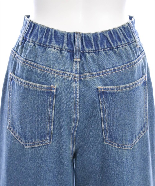 clear（クリア）の「ダメージワイドデニムパンツ[着回し力抜群 大人 カジュアル]≪SS新作≫（デニムパンツ・レディース・ブラック/ブルー・F）」の15枚目の写真