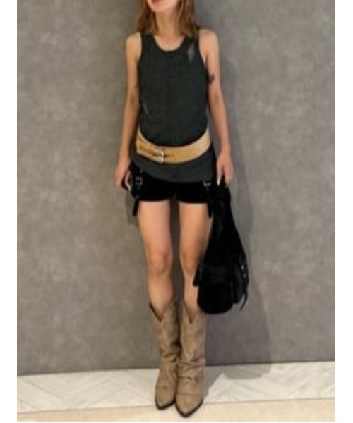 LAGUA GEM（ラグアジェム）の「COAT FLOW ベルト（ベルト・レディース・ブラック/ベージュ・FREE）」の18枚目の写真