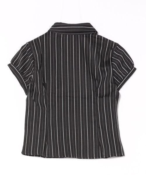almo(アルモ)の「【LAMPOON】タイトストライプシャツ(シャツ/ブラウス・レディース・ブラック/ブルー・SMALL/MEDIUM/LARGE)」の21枚目の写真