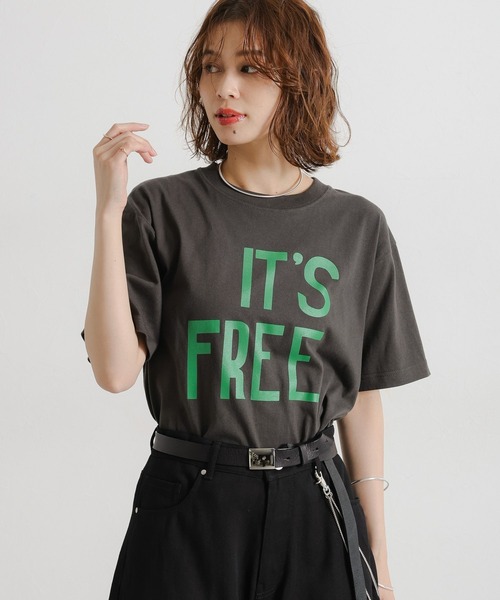 studio CLIP(スタディオクリップ)の「【daily CLIP】ガルフコースト ショートスリーブT(Tシャツ/カットソー・レディース・ナチュラル/ベビーピンク/ピンク/ブラウン/ダークグレー/チャコール・FREE)」の1枚目の写真