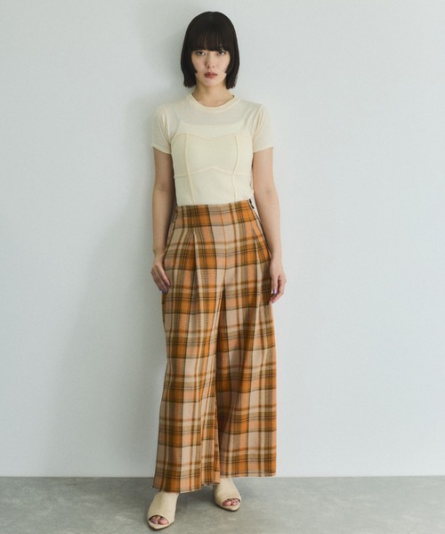 VICKY（ビッキー）の「ビスチェ風切り替えニットトップス≪手洗い可能≫（ニット/セーター・レディース・オフホワイト/ブラック・M）」の9枚目の写真