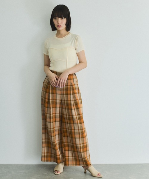 VICKY（ビッキー）の「ビスチェ風切り替えニットトップス≪手洗い可能≫（ニット/セーター・レディース・オフホワイト/ブラック・M）」の10枚目の写真