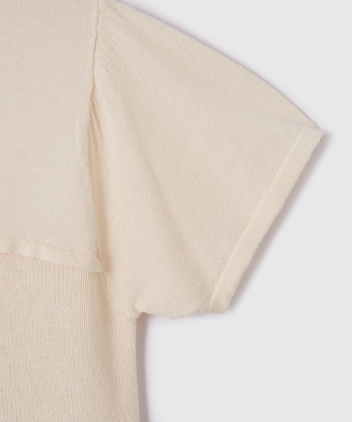 VICKY（ビッキー）の「ビスチェ風切り替えニットトップス≪手洗い可能≫（ニット/セーター・レディース・オフホワイト/ブラック・M）」の6枚目の写真