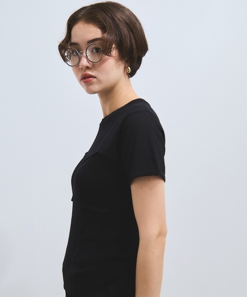 VICKY（ビッキー）の「ビスチェ風切り替えニットトップス≪手洗い可能≫（ニット/セーター・レディース・オフホワイト/ブラック・M）」の15枚目の写真