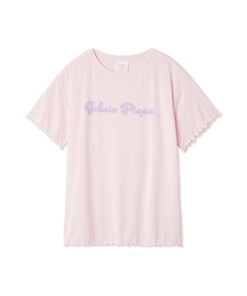 ピケ パジャマセット ピンク カラフルロゴシャツ gelato pique（ジェラートピケ）の「カラフルロゴTシャツ（ルーム