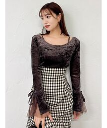 dazzlin | シアーベロアレイヤードトップス(Tシャツ/カットソー)