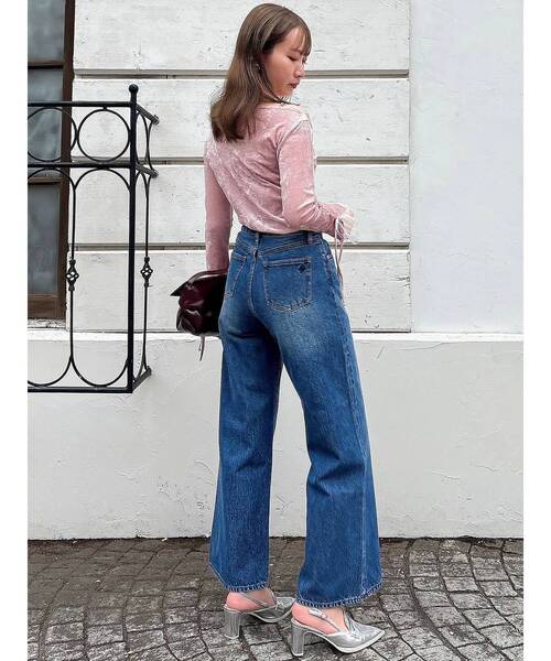 dazzlin（ダズリン）の「シアーベロアレイヤードトップス（Tシャツ/カットソー・レディース・ピンク/イエロー/ブラック/ブラウン・FREE）」の10枚目の写真