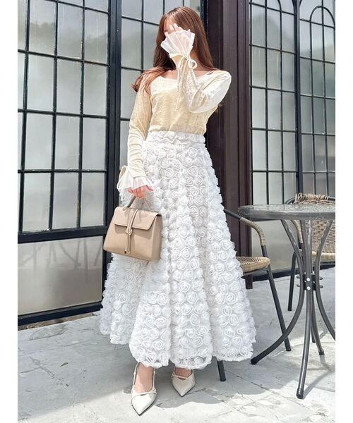 dazzlin（ダズリン）の「シアーベロアレイヤードトップス（Tシャツ/カットソー・レディース・ピンク/イエロー/ブラック/ブラウン・FREE）」の15枚目の写真