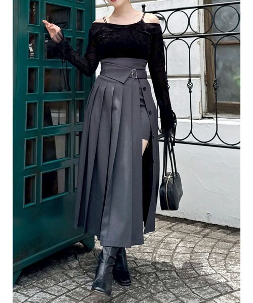 dazzlin（ダズリン）の「シアーベロアレイヤードトップス（Tシャツ/カットソー・レディース・ピンク/イエロー/ブラック/ブラウン・FREE）」の22枚目の写真