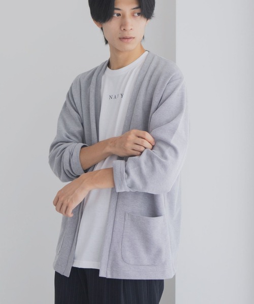 NAVY(ネイビー)の「NAVY 着流しカーディガンサンブル【UVカット】(アンサンブル・メンズ・ブラウン/ネイビー/ブラック/グレー・S/M/L/XL)」の7枚目の写真
