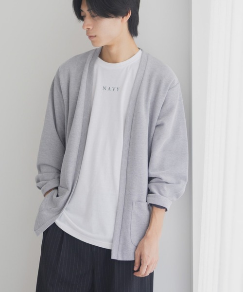 NAVY(ネイビー)の「NAVY 着流しカーディガンサンブル【UVカット】(アンサンブル・メンズ・ブラウン/ネイビー/ブラック/グレー・S/M/L/XL)」の6枚目の写真