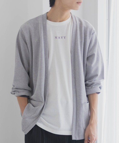 NAVY(ネイビー)の「NAVY 着流しカーディガンサンブル【UVカット】(アンサンブル・メンズ・ブラウン/ネイビー/ブラック/グレー・S/M/L/XL)」の9枚目の写真