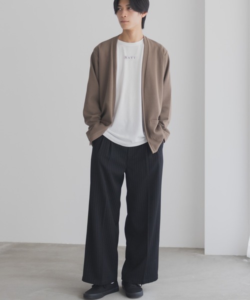 NAVY(ネイビー)の「NAVY 着流しカーディガンサンブル【UVカット】(アンサンブル・メンズ・ブラウン/ネイビー/ブラック/グレー・S/M/L/XL)」の15枚目の写真
