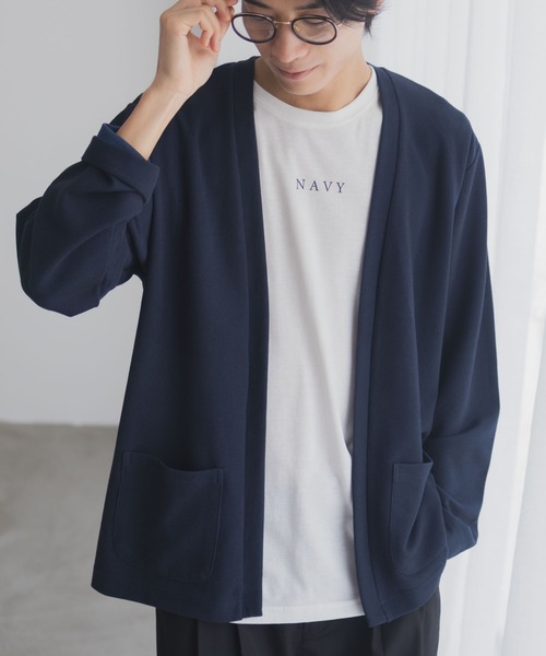 NAVY(ネイビー)の「NAVY 着流しカーディガンサンブル【UVカット】(アンサンブル・メンズ・ブラウン/ネイビー/ブラック/グレー・S/M/L/XL)」の21枚目の写真