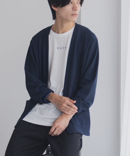 NAVY(ネイビー)の「NAVY 着流しカーディガンサンブル【UVカット】(アンサンブル・メンズ・ブラウン/ネイビー/ブラック/グレー・S/M/L/XL)」の22枚目の写真