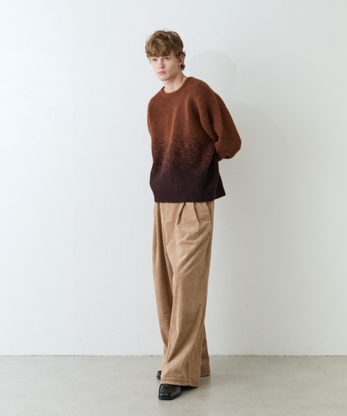 Lui's（ルイス）の「【Neucon/ニューコン】バイカラーグラデーションオーバーサイズシャギーニット（ニット/セーター・メンズ・ブラウン/ブラック・1/2）」の18枚目の写真