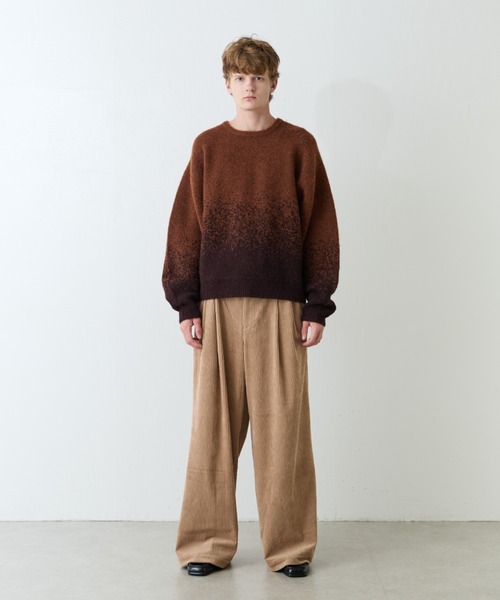 Lui's（ルイス）の「【Neucon/ニューコン】バイカラーグラデーションオーバーサイズシャギーニット（ニット/セーター・メンズ・ブラウン/ブラック・1/2）」の17枚目の写真