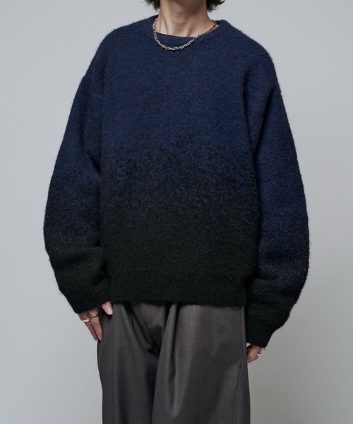 Lui's（ルイス）の「【Neucon/ニューコン】バイカラーグラデーションオーバーサイズシャギーニット（ニット/セーター・メンズ・ブラウン/ブラック・1/2）」の20枚目の写真