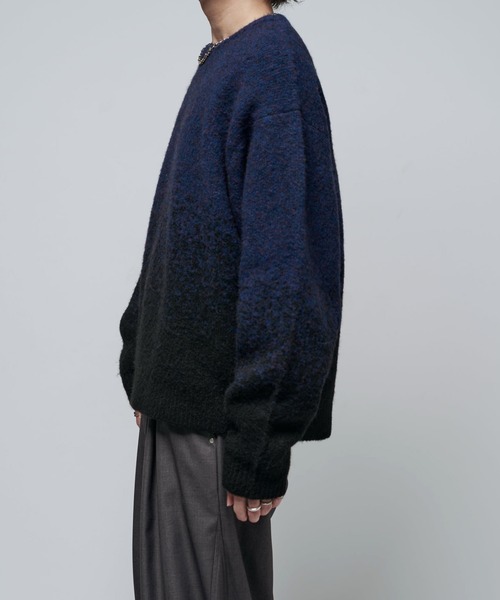 Lui's（ルイス）の「【Neucon/ニューコン】バイカラーグラデーションオーバーサイズシャギーニット（ニット/セーター・メンズ・ブラウン/ブラック・1/2）」の22枚目の写真