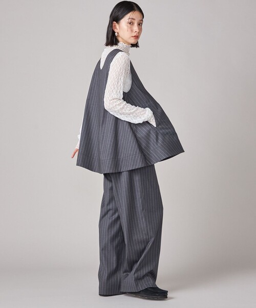 SHIPS(シップス)の「SHIPS NINE CASE:〈手洗い可能〉ストライプ チュニック(チュニック・レディース・グレー・ONE SIZE)」の6枚目の写真