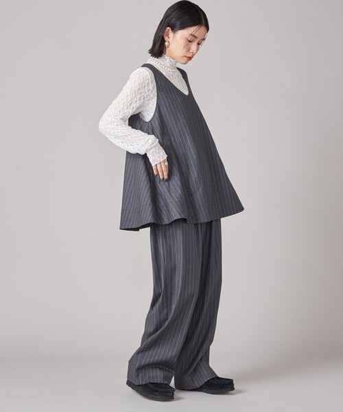 SHIPS(シップス)の「SHIPS NINE CASE:〈手洗い可能〉ストライプ チュニック(チュニック・レディース・グレー・ONE SIZE)」の8枚目の写真