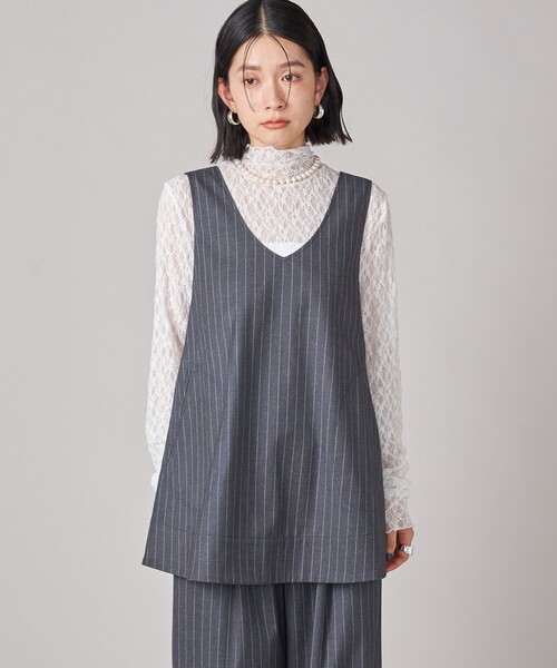 SHIPS(シップス)の「SHIPS NINE CASE:〈手洗い可能〉ストライプ チュニック(チュニック・レディース・グレー・ONE SIZE)」の11枚目の写真