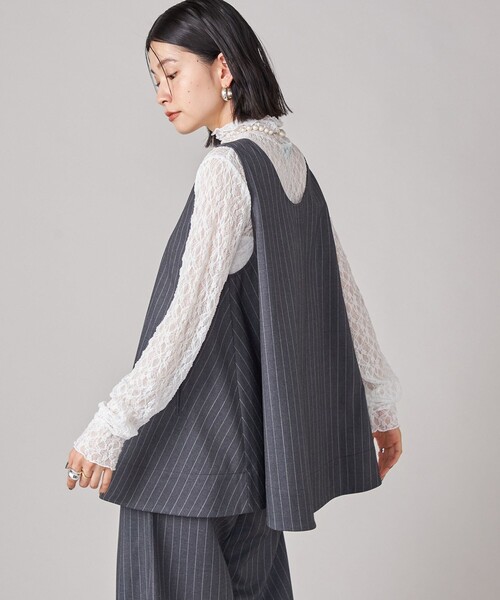 SHIPS(シップス)の「SHIPS NINE CASE:〈手洗い可能〉ストライプ チュニック(チュニック・レディース・グレー・ONE SIZE)」の12枚目の写真