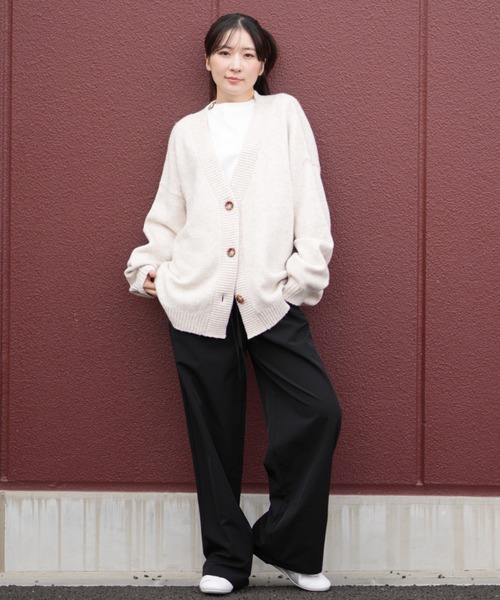 ムラサキスポーツ(ムラサキスポーツ)の「RIKKA FEMME/リッカファム ニットカーディガン セーター RF25FW23(ニット/セーター・レディース・グレー/アイボリー・FREE)」の17枚目の写真