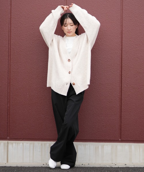ムラサキスポーツ(ムラサキスポーツ)の「RIKKA FEMME/リッカファム ニットカーディガン セーター RF25FW23(ニット/セーター・レディース・グレー/アイボリー・FREE)」の18枚目の写真