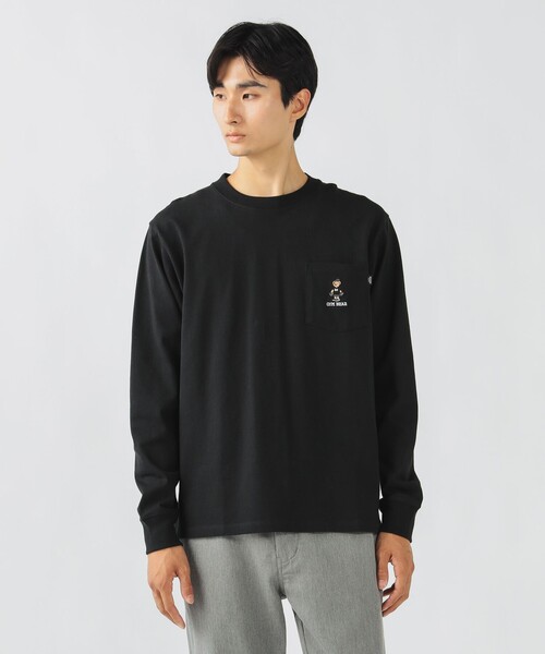 BEAMS HEART（ビームスハート）の「【ユニセックス】トトノイ & ジム ベアー ロング スリーブ Tシャツ（Tシャツ/カットソー・メンズ・ブラック/ホワイト・M/S/XL/L）」の7枚目の写真