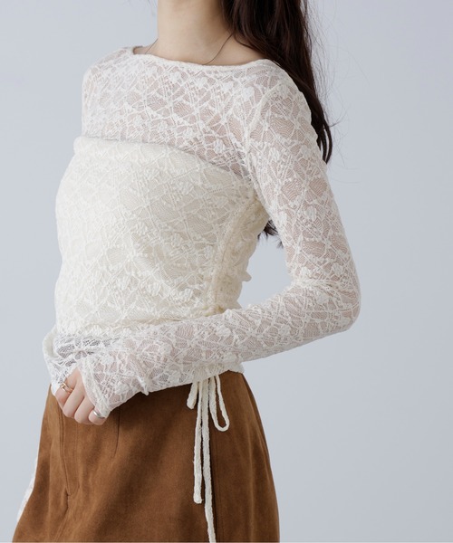 FREE'S MART（フリーズマート）の「◆サイドドロストレースカットソー（Tシャツ/カットソー・レディース・グレー/ブラック/ホワイト/ボルドー・FREE）」の19枚目の写真