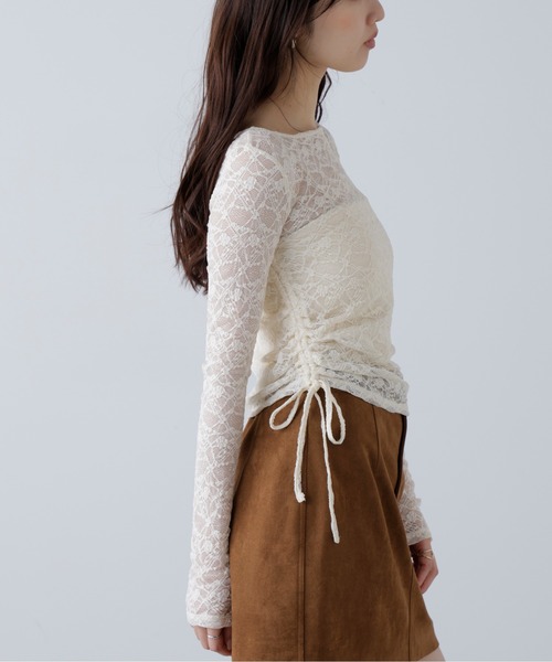 FREE'S MART（フリーズマート）の「◆サイドドロストレースカットソー（Tシャツ/カットソー・レディース・グレー/ブラック/ホワイト/ボルドー・FREE）」の18枚目の写真