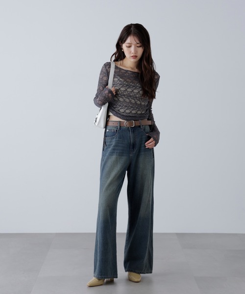 セール】◇サイドドロストレースカットソー（Tシャツ/カットソー