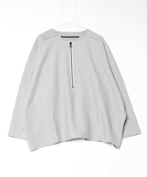 my beautiful landlet(マイビューティフルランドレット)の「【my beautiful landlet】 PONTE KNIT FRONT ZIP PULLOVER(その他トップス・メンズ・ホワイト/ブラック/カーキ/グレー・0/1)」の3枚目の写真