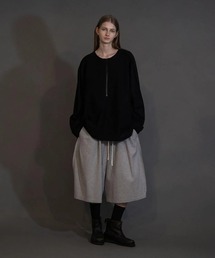 【my beautiful landlet】 PONTE KNIT FRONT ZIP PULLOVER